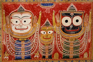 Jagannath, peint sur le mur d