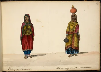 Femme Khoja; Vendeur de lait de Bombay