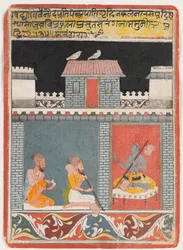 Krishna et deux yogis