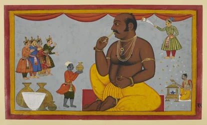 Kumbhakarṇa est réveillé pour combattre Rāma ; les ministres l