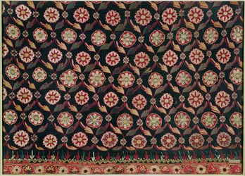 Pièce de jupe brodée de Kutch, État de Bombay, Inde