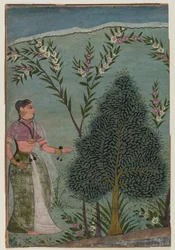 Dame dans la nature, fragment d