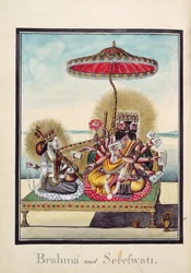 Brahma et Saraswati, de l