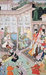 Rencontre entre Babur et Bedi Az Zaman Mirza, 16e-17e siècle