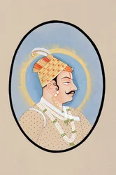 Peinture miniature de Maharaja Pratap Singh Kishangarh