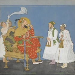 Muhammad Adil Shah II avec courtisans et serviteurs