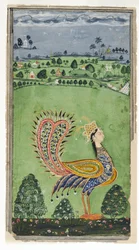 Paon mythique à tête de femme, Hyderabad, vers 1750
