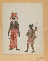 Une des neuf images montrant des Indiens dans différentes professions