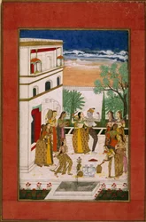 Radha et Krishna dansant, vers 1760
