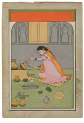Radha dans la cuisine, vers 1810