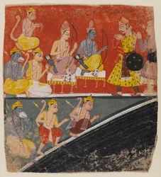Rama et Lakshmana reçoivent des envoyés, page d