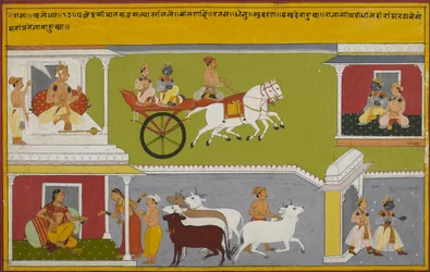Rāma est nommé régent, quitte le palais et en parle à sa mère Kaushalyā, qui lui offre des vaches en cadeau