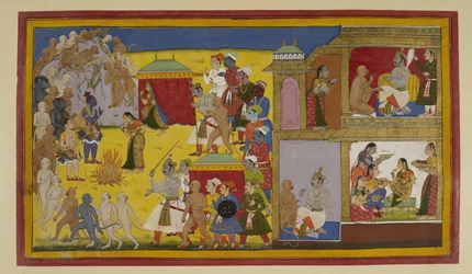 Rāma rejette Sītā à son retour ; elle demande à prouver sa chasteté par le feu.