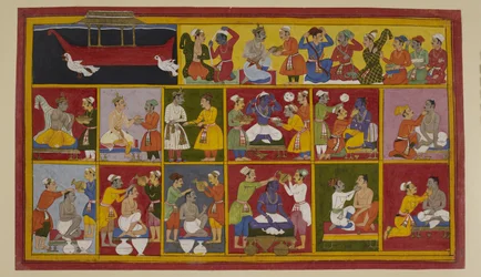 Les préparatifs du couronnement de Rāma commencent ; Puṣpaka retourne auprès de Kubera