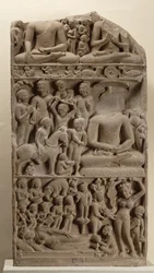 Scènes de la vie de Bouddha, Sarnath, Uttar Pradesh