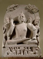 Bodhisattva assis, Mathura