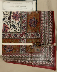 Petit échantillon de palampore glacé ou couvre-lit de Masulipatam à Madras, de The Collection of the Textile Manufacturers of India, par John Forbes Watson, publié en 1866