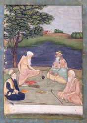 Soufis visitant leur Pir, vers 1650