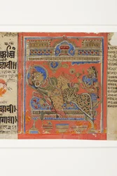 La Brahmani Devananda sur son canapé, du Kalpasutra