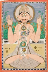 Le Corps Subtil et les Chakras, Punjab Hills, vers 1850