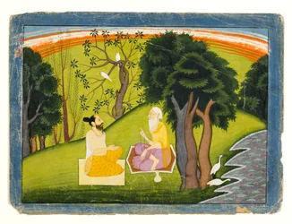 Deux sages en discussion dans un paysage, c.1785