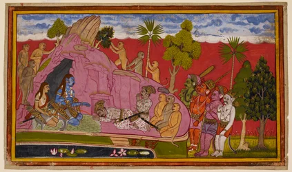 Vibhīṣaṇa abandonne Rāvaṇa et, avec ses disciples, rejoint Rāma en s