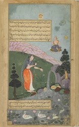 Indra et Surya voient Rksaraja, métamorphosé en belle femme, et engendrent Vali et Sugriva