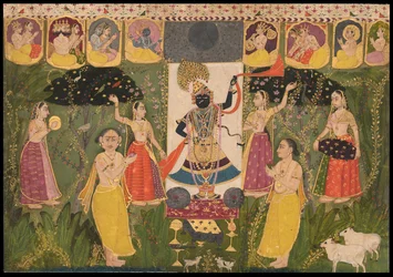 Culte de Shri Nathji, école de Bikaner (Peinture)
