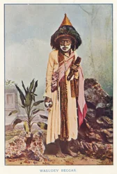 Indigènes indiens : Wasudev mendiant (photo en couleur)