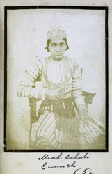 [Portrait de] Meah Sahub, eunuque, vers 1856-57 (photo en noir et blanc)