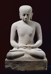 Moine en méditation, de Candi Plaosan (andésite)