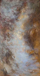 Esprits des neiges au pays de Dieu, 2024 (huile sur toile)