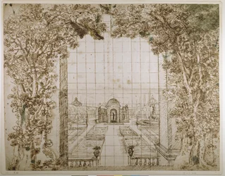 Un jardin et une villa princière