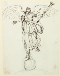 Renommée, esquisse préliminaire, vers 1631