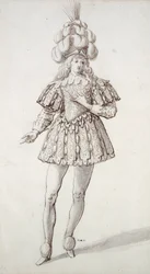 Masque avec plumes et panache