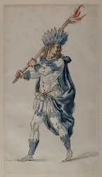 Porteur de torche : un Indien
