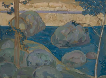 Paysage avec des rochers