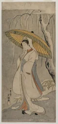 Segawa Kikunojo II en tant que la Demoiselle Héron de la série Théâtre Ichimura, 1770