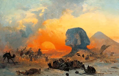 Le vent Simoun dans le désert