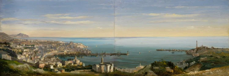 Vue de Gênes avec le port
