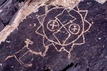 Pétroglyphe Anasazi (art rupestre) au Nouveau-Mexique