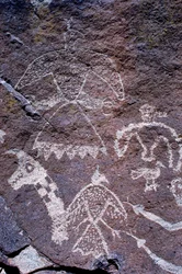Gravures rupestres Anasazi trouvées au Nouveau-Mexique