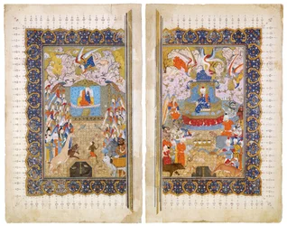 La Reine de Saba et le Roi Salomon, enluminure du manuscrit de l
