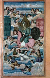 Layla et le voyage légendaire de Mahomet au paradis, du poème épique de Nezami