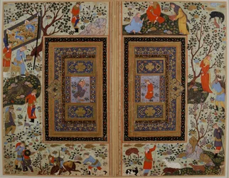 Double page. Iran, Ispahan, début XVIIe siècle