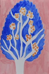 Arbre abstrait coloré