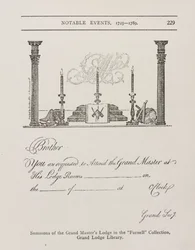 Convocation de la Grande Loge des Maîtres, milieu des années 1700