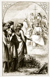 La vision du synode des clercs, de The Trias Thaumaturga, ou Trois Saints Thaumaturges d