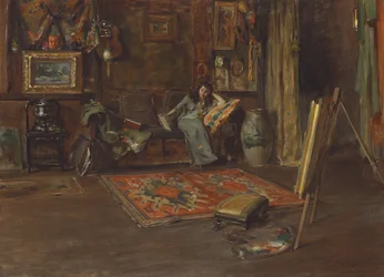 Intérieur du studio de la Dixième Rue de William Merritt Chase