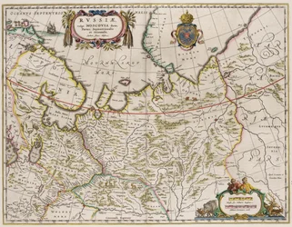 Carte de la Russie De: Partes Septentrionalis et Orientalis, années 1630